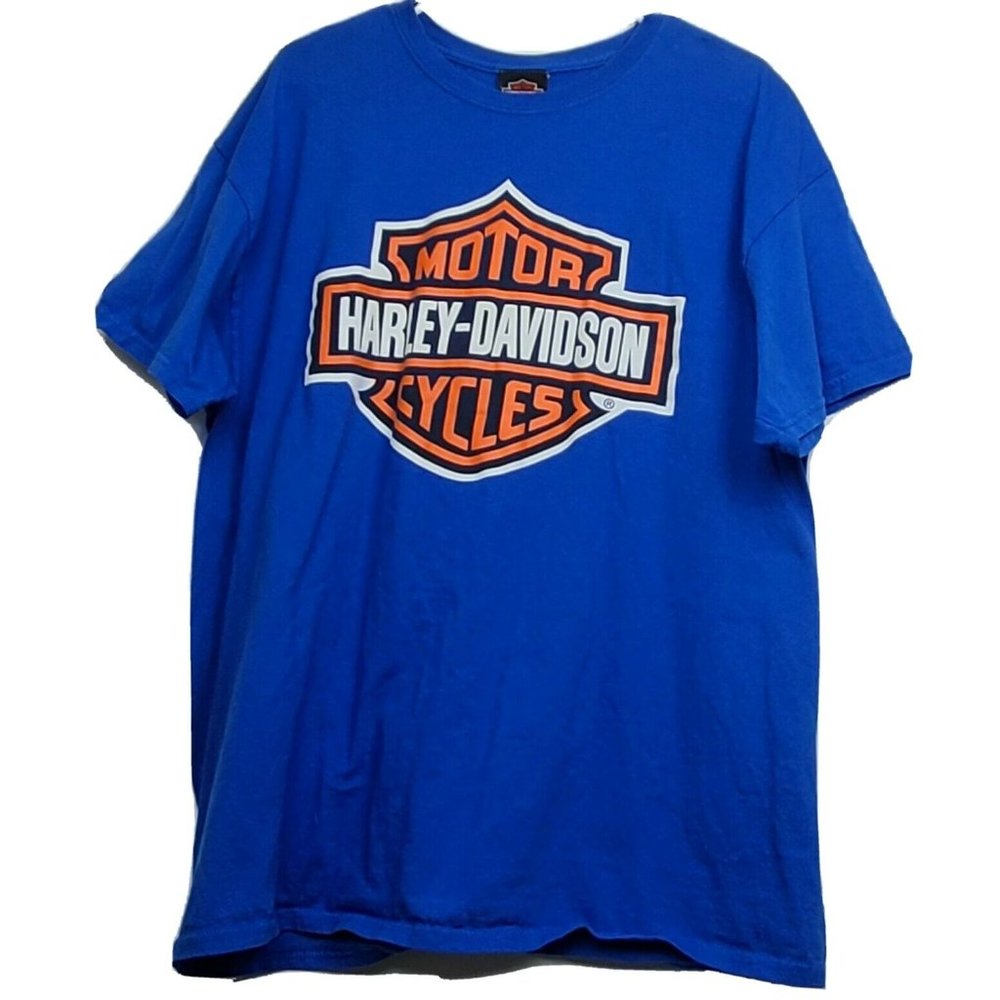 Blue Mens SZ:XL Harley Davidson Nassau Bahamas Top